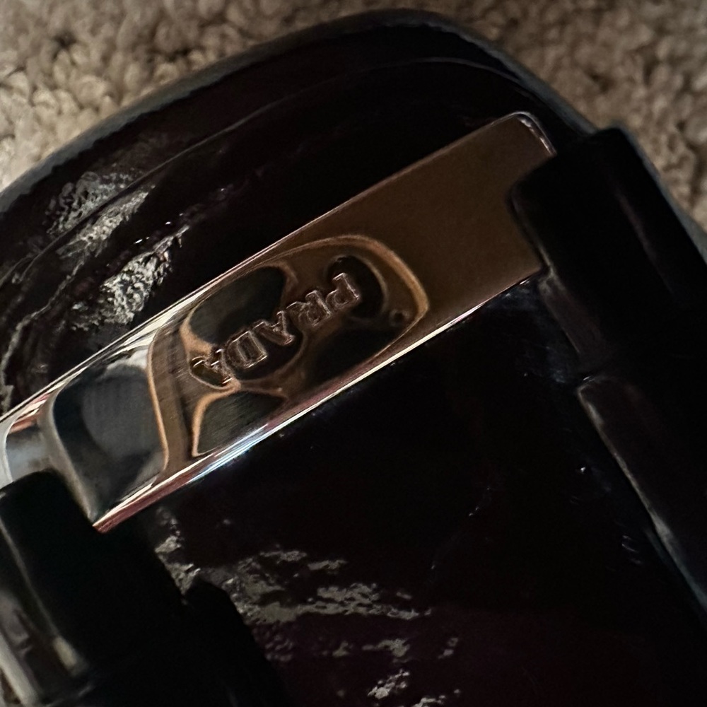 Prada Plum Colored Squared Toe Flat - image 5